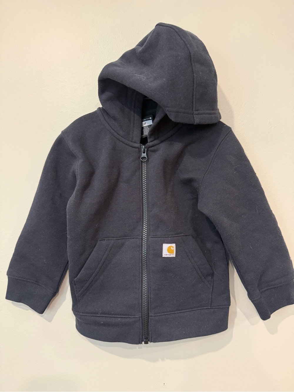 Carhartt Kids Black Zip-Up Hooded Sweatshirt